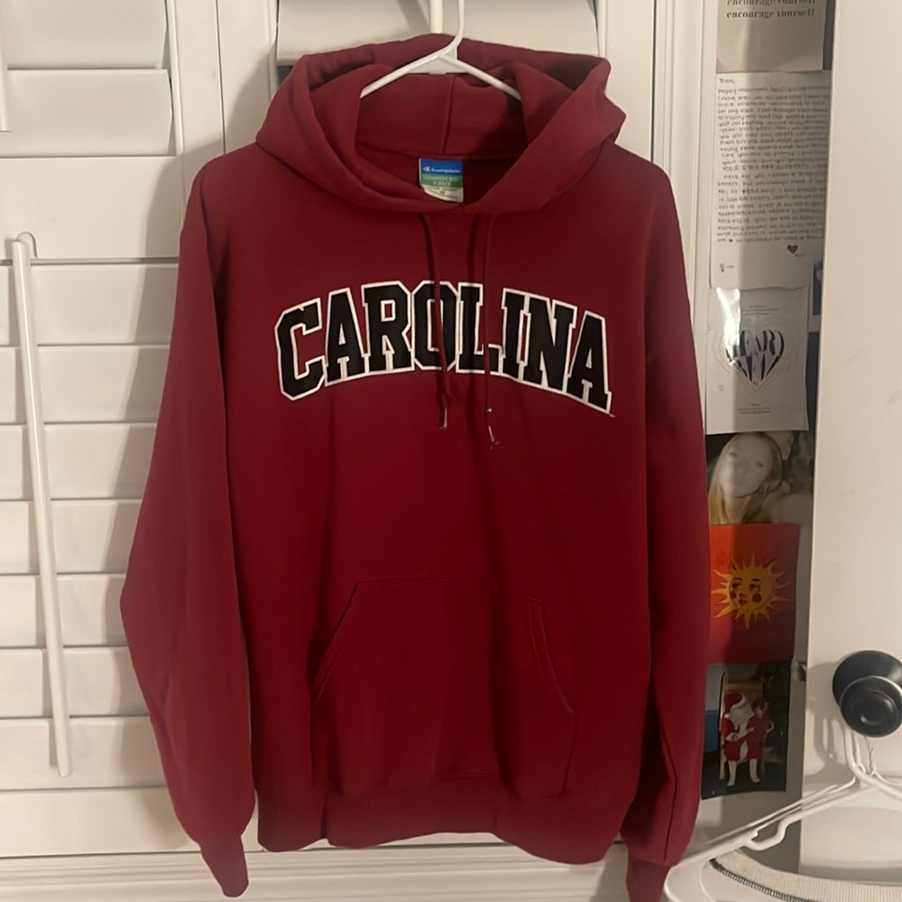 vintage red carolina college hoodie